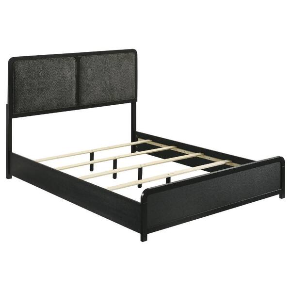Benjara Cavy 4-Piece Black Metal Queen Size Bedroom Set with
