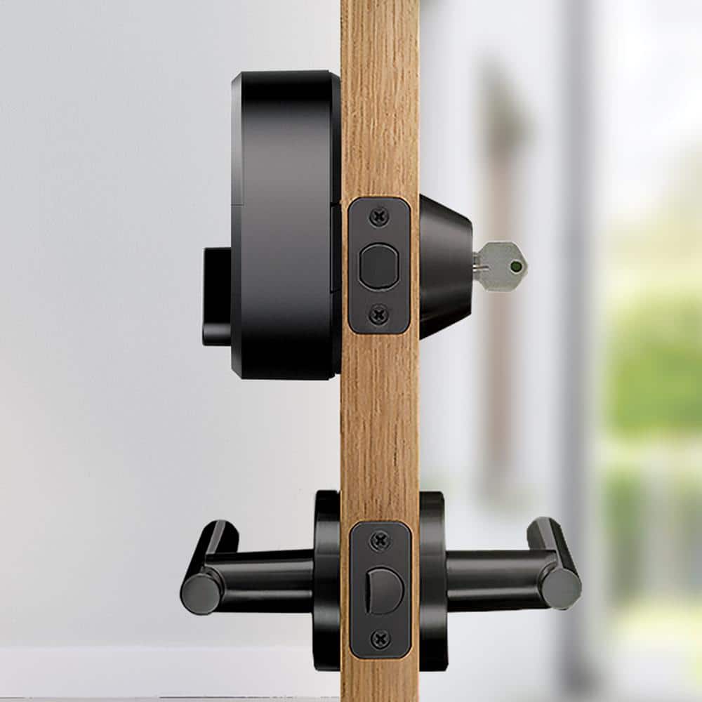Dark Gray Bluetooth Wi-Fi Smart Lock with Keypad