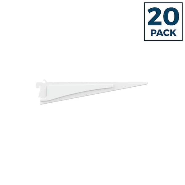 ShelfTrack 12 in. x .5 in. White Shelf Bracket (20 Pieces)
