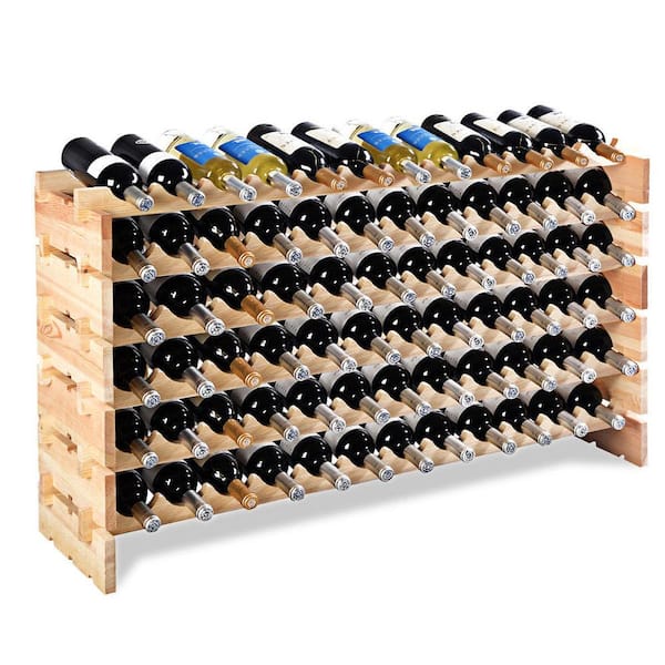 Wine rack PRESTIGE 11.1, brown stained oak