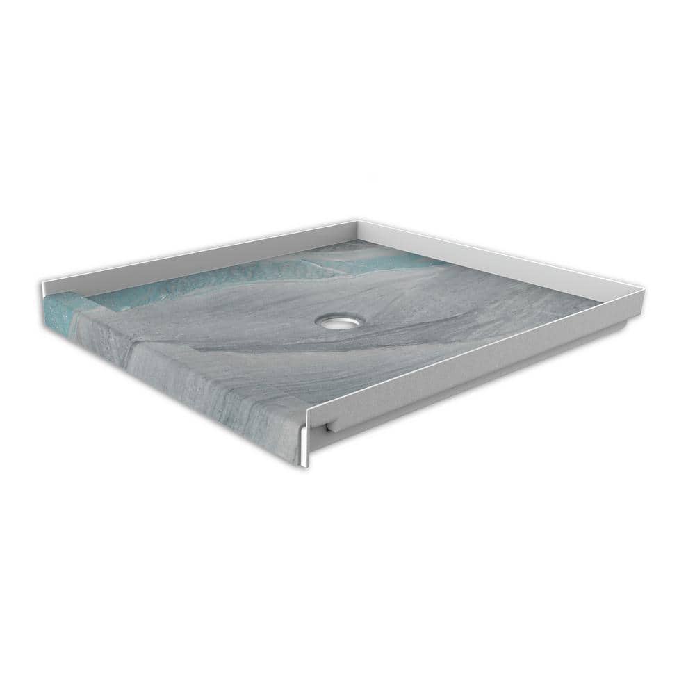 FlexStone 36" Triton Composite Square Shower Base with Center Drain