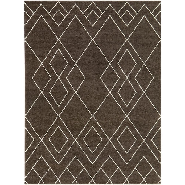 BALTA Clara Brown 5 ft. x 7 ft. Diamond Area Rug