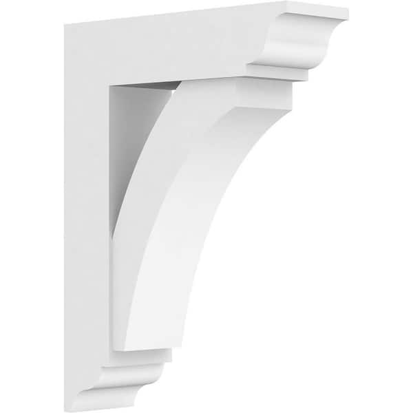 Ekena Millwork Standard Thorton 5 in. W x 24 in. H x 18 in. D Signature Urethane Polyurethane Bracket With Traditional Ends