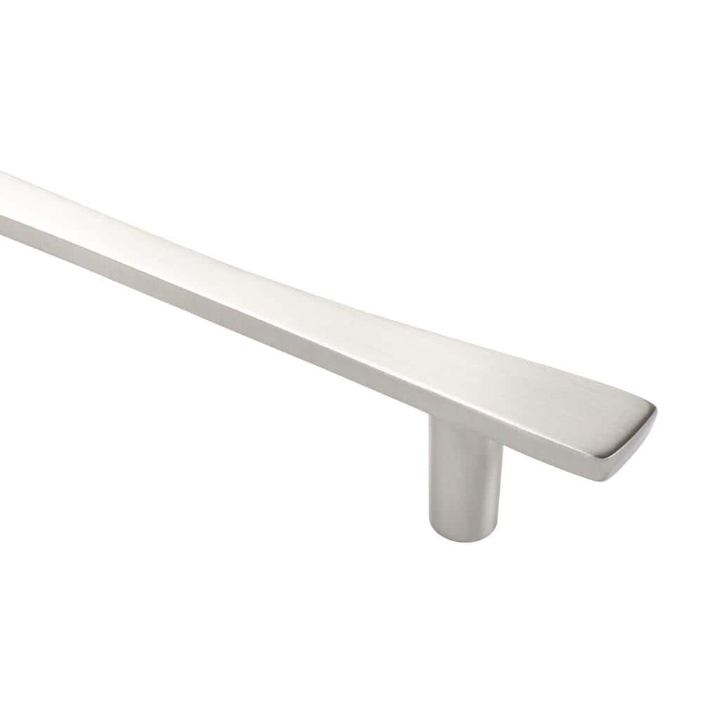 Satin Nickel Modern Bar Cabinet Handle with Mounting Hardware