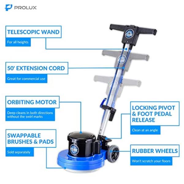 Prolux 13 in. Core Heavy Duty Commercial Polisher Floor Buffer Machine with  5 Pads prolux_core1 - The Home Depot