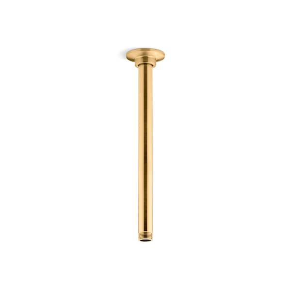 KOHLER 11.94 in. Ceiling Mount Shower Arm in Vibrant Brushed Moderne Brass