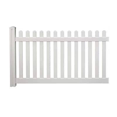 White Vinyl Fencing Fencing The Home Depot White Vinyl Fencing Fencing The Home Depot