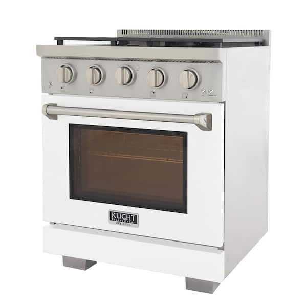 Kucht Professional 30 in. 4.2 Cu. ft. 4 Burners Freestanding Propane GAS Range in Grey with Convection Oven