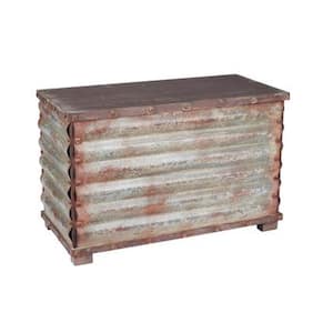 Metal Grooved Small1-Piece Trunk