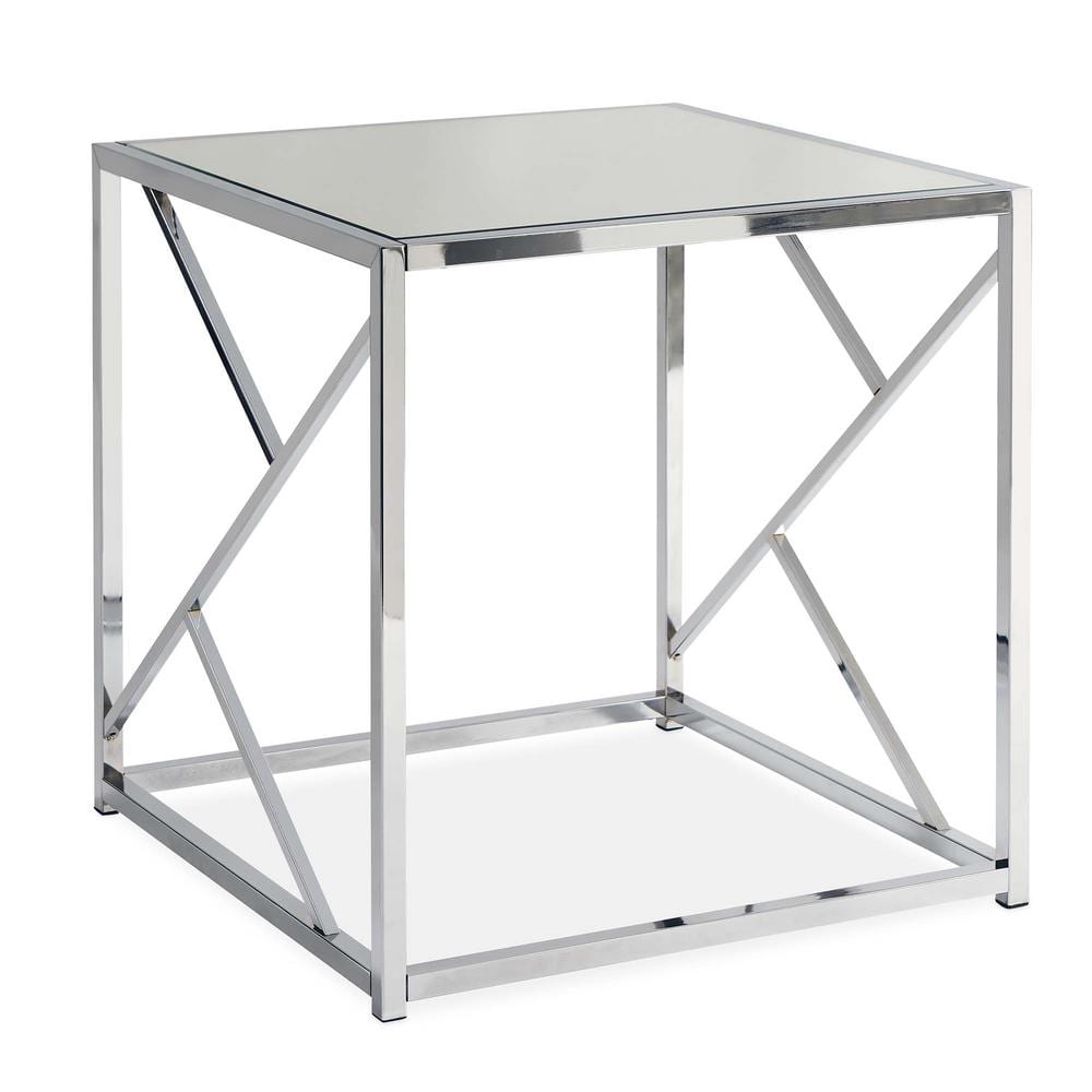 Stella 47" Chrome Rectangular Contemporary Coffee Table