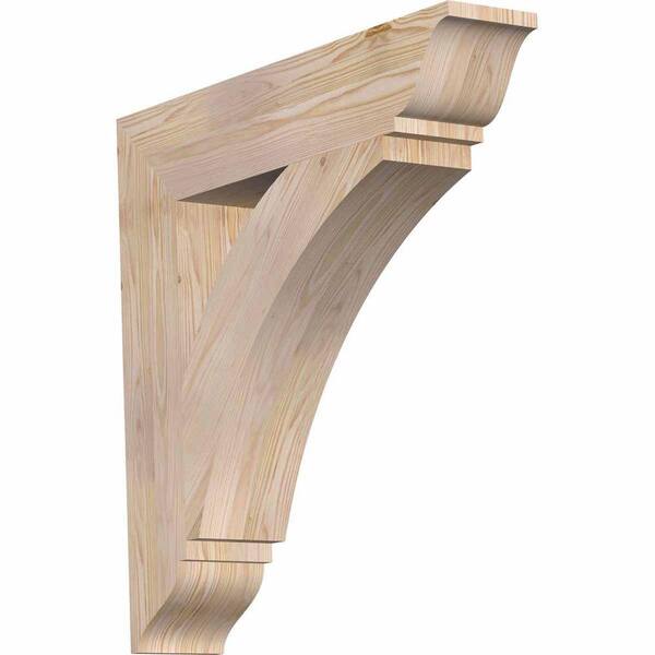 Ekena Millwork 5.5 in. x 30 in. x 30 in. Douglas Fir Thorton Traditional Smooth Bracket