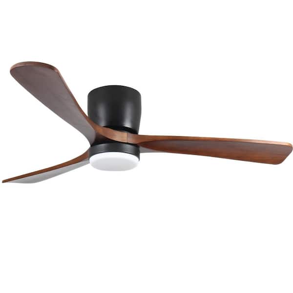 42 in. Smart Indoor Black Ceiling Fan with 3-Colors LED Light and Dimmer and DC Reversible and APP/Wall Switch/Remote