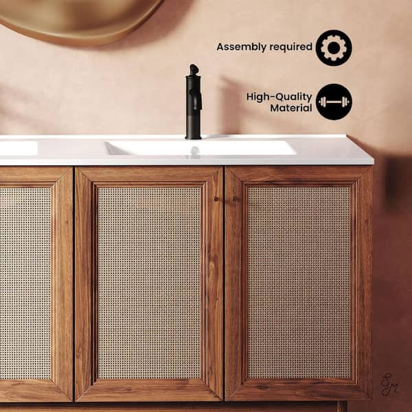 Swiss Madison Classe 60 in. Freestanding Bath Vanity in Golden Oak