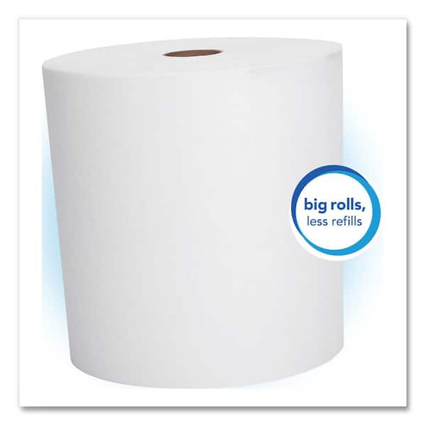 Hard Roll Paper Towels with Premium Absorbency Pockets, 1-Ply, 8 x 425 ft,  1.5 Core, White, 12 Rolls/Carton - Buy Janitorial Direct