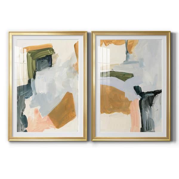 Wexford Home Palette Meld I By Wexford Homes 2 Pieces Framed Abstract Paper Art Print 18.5 in. x 24.5 in. .