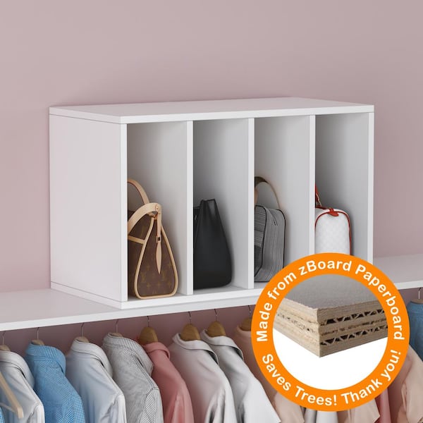 PHOJEWI Purse Organizer for Closet, Shelf Dividers for Closet Organization  Adjustable White Plastic …See more PHOJEWI Purse Organizer for Closet