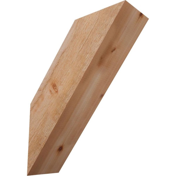 Ekena Millwork 6"W x 16"D x 20"H Traditional Rough Sawn Knee Brace, Western Red Cedar