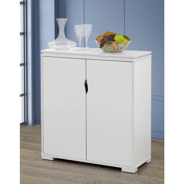 SAUDER Cottage Road Soft White Storage Cabinet 423509 - The Home Depot