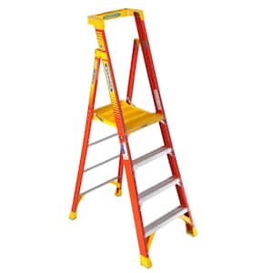 4 ft. Fiberglass Podium Step Ladder (10 ft. Reach), 300 lbs. Type IA Duty Rating