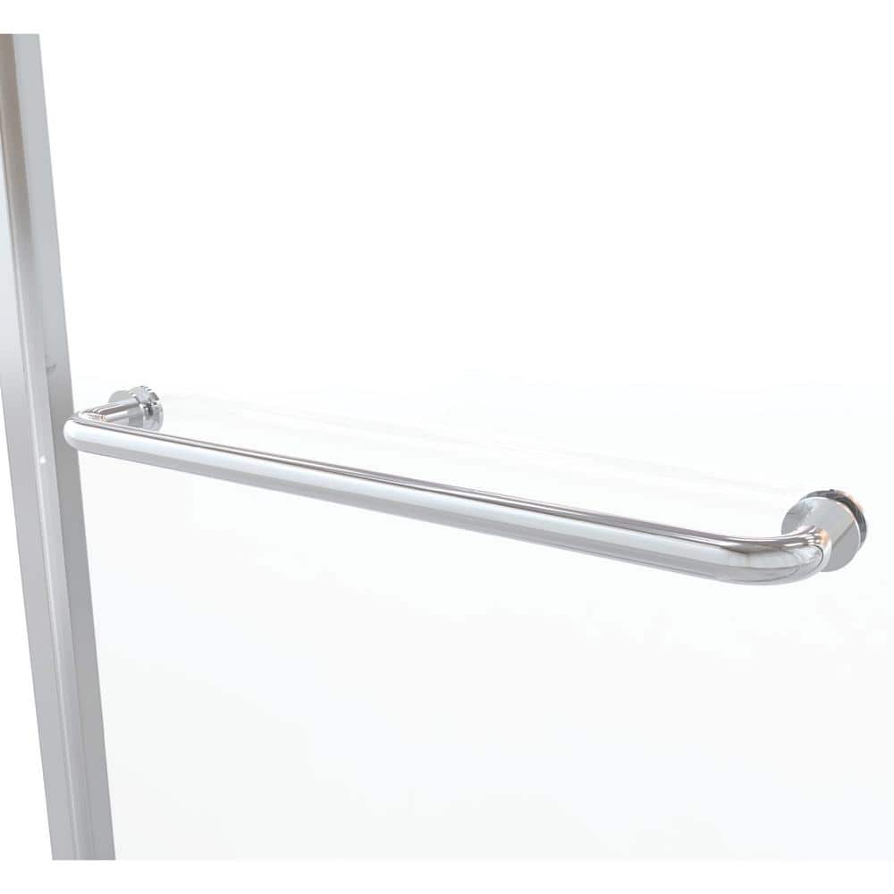 Infinity Chrome Semi-Frameless Tub Door with Towel Bars