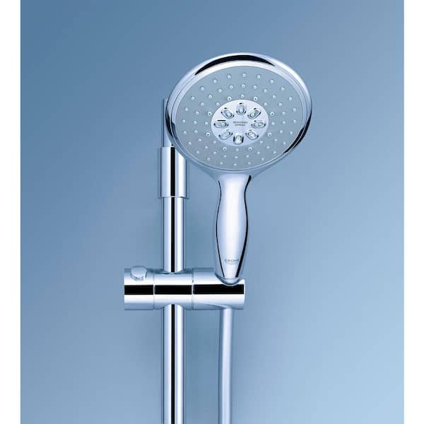 GROHE 4-Spray 5 in. Single Wall Mount Handheld Rain Shower Head in