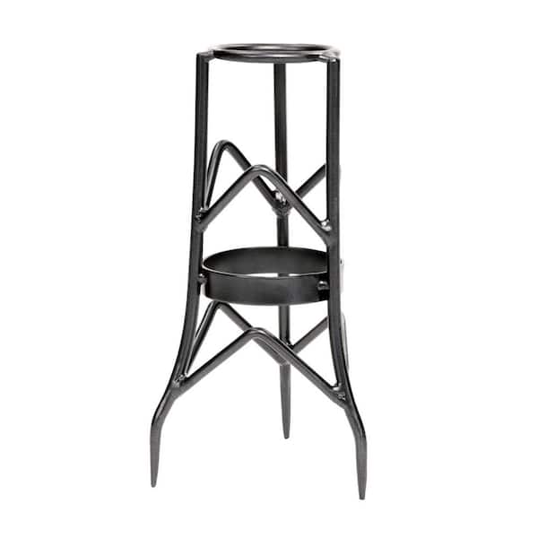 Achla Designs Toad Stool Gazing Globe Ball Stand, Small, 12.5 in. Tall, Graphite Powder Coat Finish