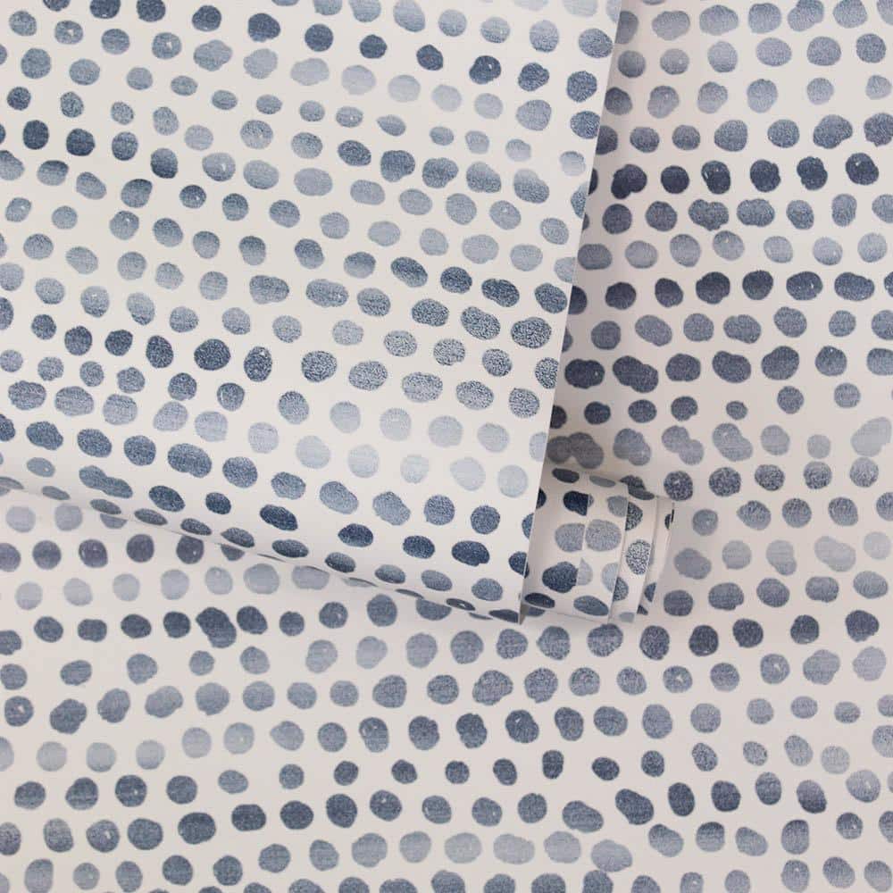 Blue Moon Dotted Peel and Stick Wallpaper Roll