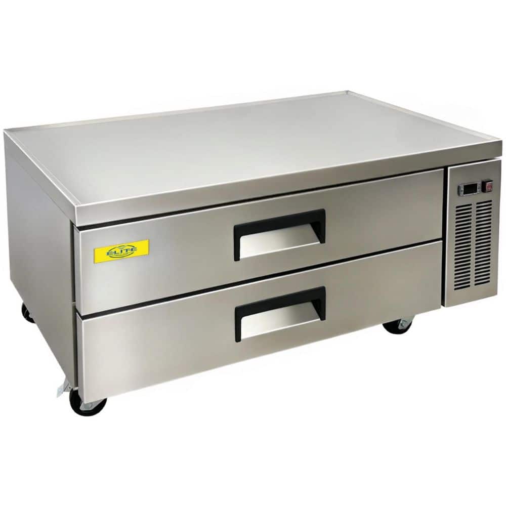 52 in. 34 cu. ft. Commercial NSF Refrigerator 2-Drawers Chefs Base EB52 Stainless