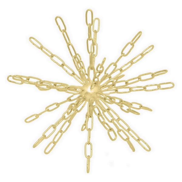 THREE HANDS 12 in. Chain Orb-Gold