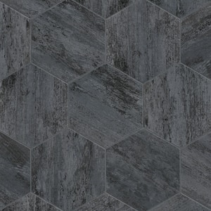 Cassis Hex Black 8-5/8 in. x 9-7/8 in. Porcelain Floor and Wall Tile (11.5 sq. ft./Case)