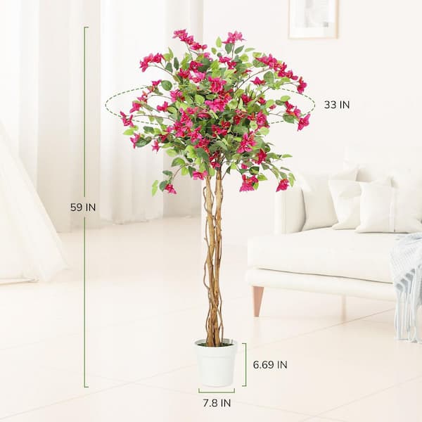 5 ft. Artificial Bougainvillea Tree in pot xsqPHO_34HWVCVA - The