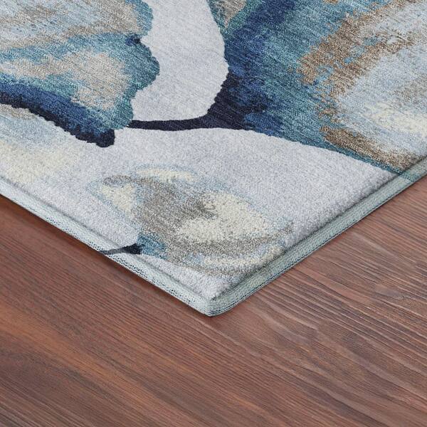 Mayfield Premium Machine Washable Abstract AMF2405 Sky 2 ft. x 3 ft. Accent Rug