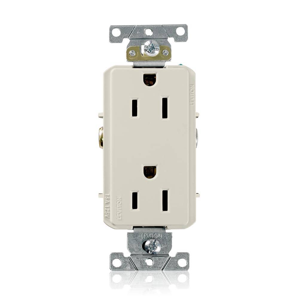 15A LT ALMOND DUPLEX DECORA OUTLET