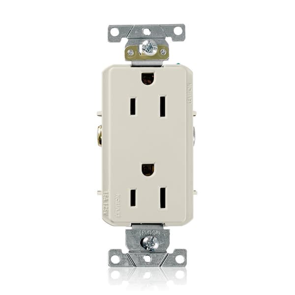 Leviton 15 Amp Commercial Grade Duplex Outlet, Light Almond Leviton 15 Amp Commercial Grade Duplex Outlet, Light Almond