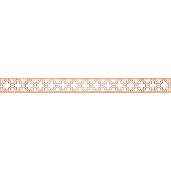 Ekena Millwork Chicago Fretwork 0.25 in. D x 46.375 in. W x 4 in. L Alder Wood Panel Moulding