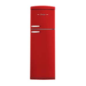 Galanz 24 in. 12 cu. ft. Retro Top Freezer Refrigerator, Hot Rod