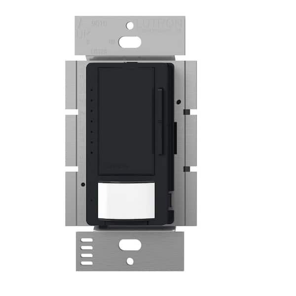 Lutron LED+ Vacancy-Only Sensor/Dimmer Switch, LED, Single Pole/Multi-Location, Black (MSCL-VP153M-BL) MSCL-VP153M-BL - The Home Depot