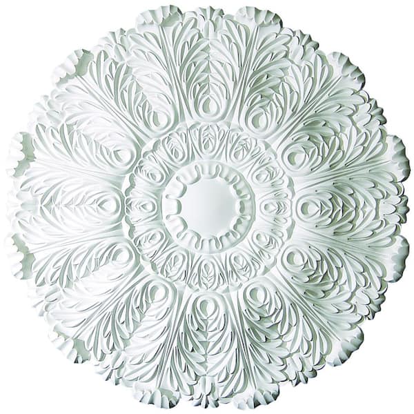 American Pro Decor 1-7/8 in. x 31-1/2 in. O.D. Acanthus Leaves Polyurethane Medallion Moulding