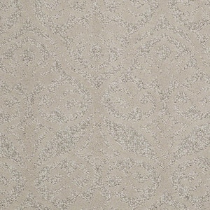 Perfectly Posh - Stucco - Beige 43 oz. Nylon Pattern Installed Carpet