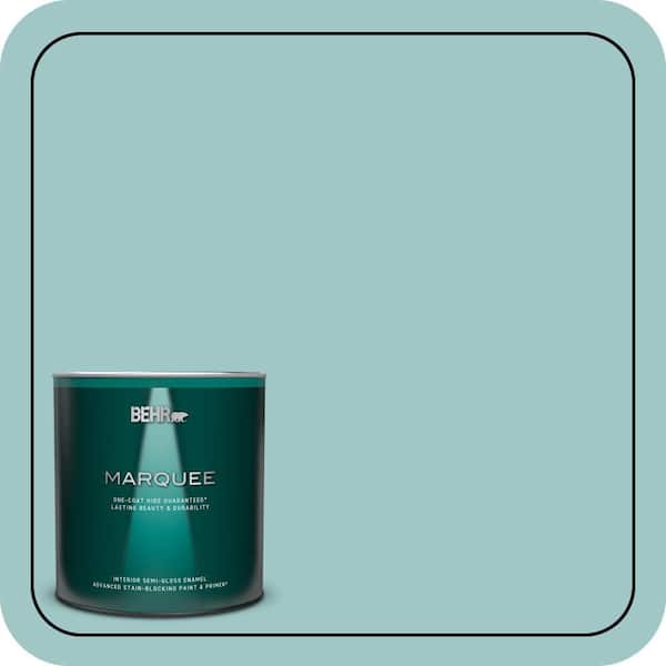 BEHR MARQUEE 1 qt. Home Decorators Collection #HDC-SP16-08 Blue Bell Semi-Gloss Enamel Interior Paint & Primer