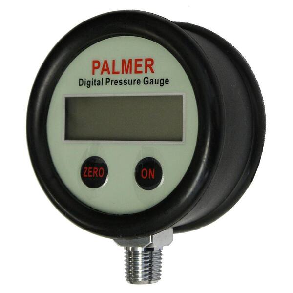 Palmer Instruments 2.5 in. 200 psi Corrosive Gas Type Digital Pressure Gauge