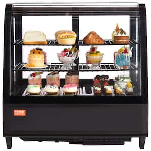 Refrigerated Display Case 3.5 cu. ft./100 l 2-Tier Countertop Pastry Display Case Commercial Display Refrigerator