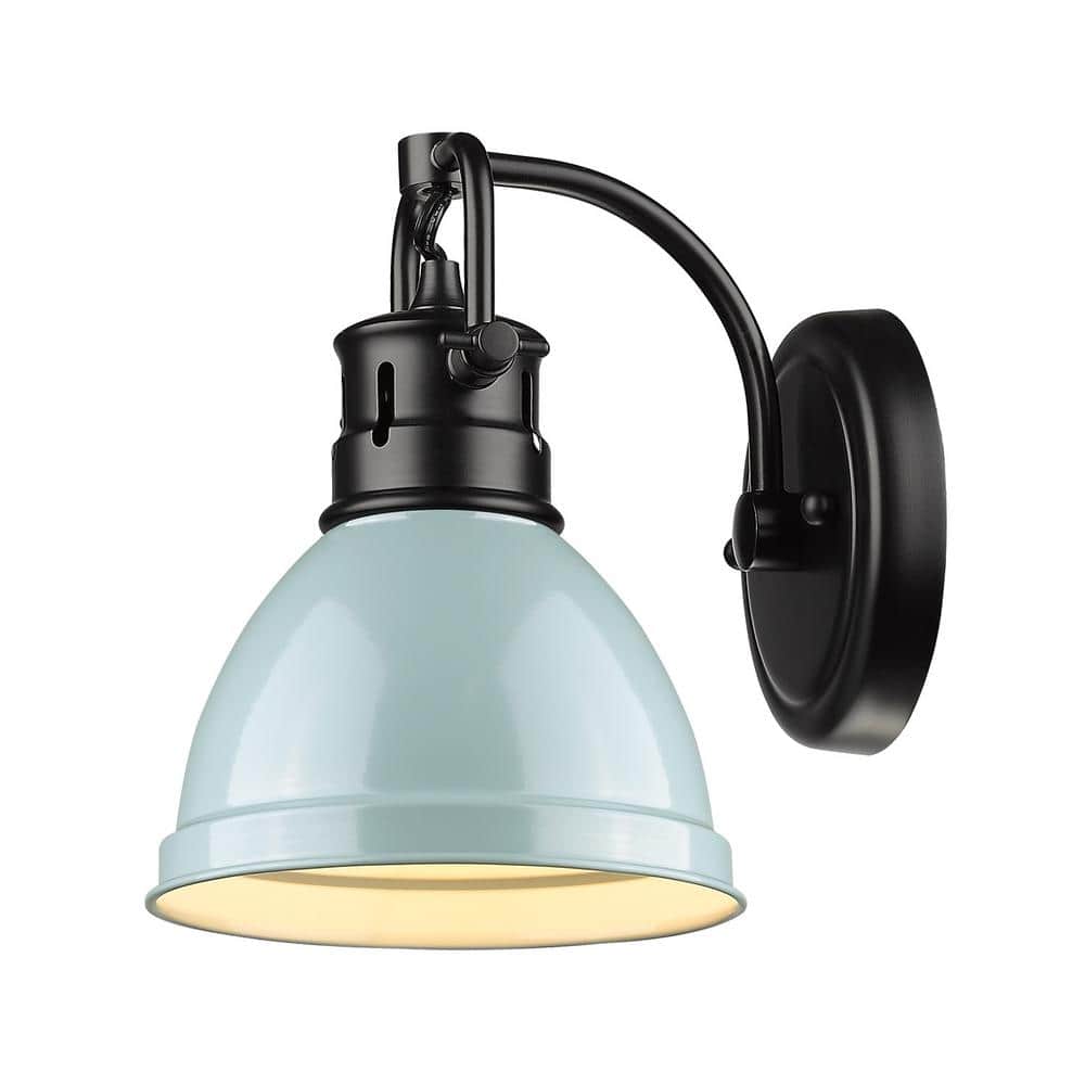 Transitional 7" Bronze Black Vintage-Inspired Wall Sconce