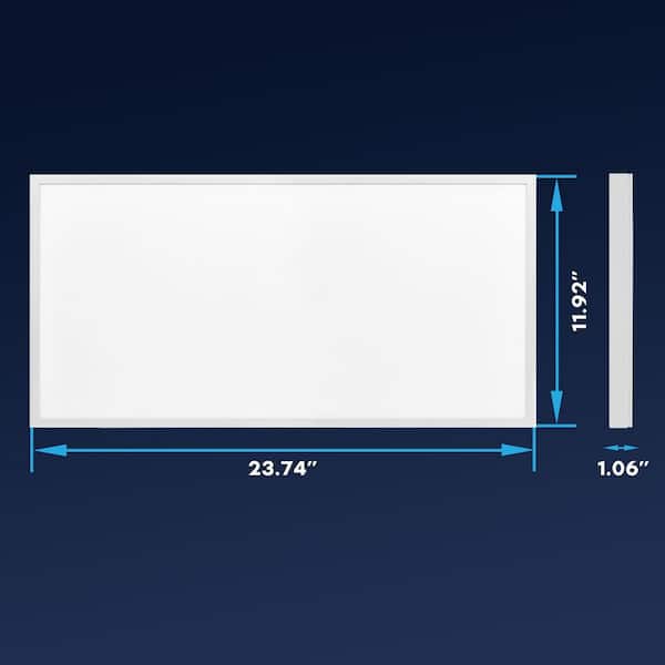 Dimmable Ceiling Light LUXRITE 1x2 FT Slim LED Panel Light - 5 Color ...