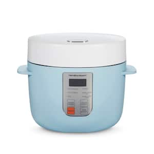 12-Cup Blue Rice Cooker with Multi-Function Settings