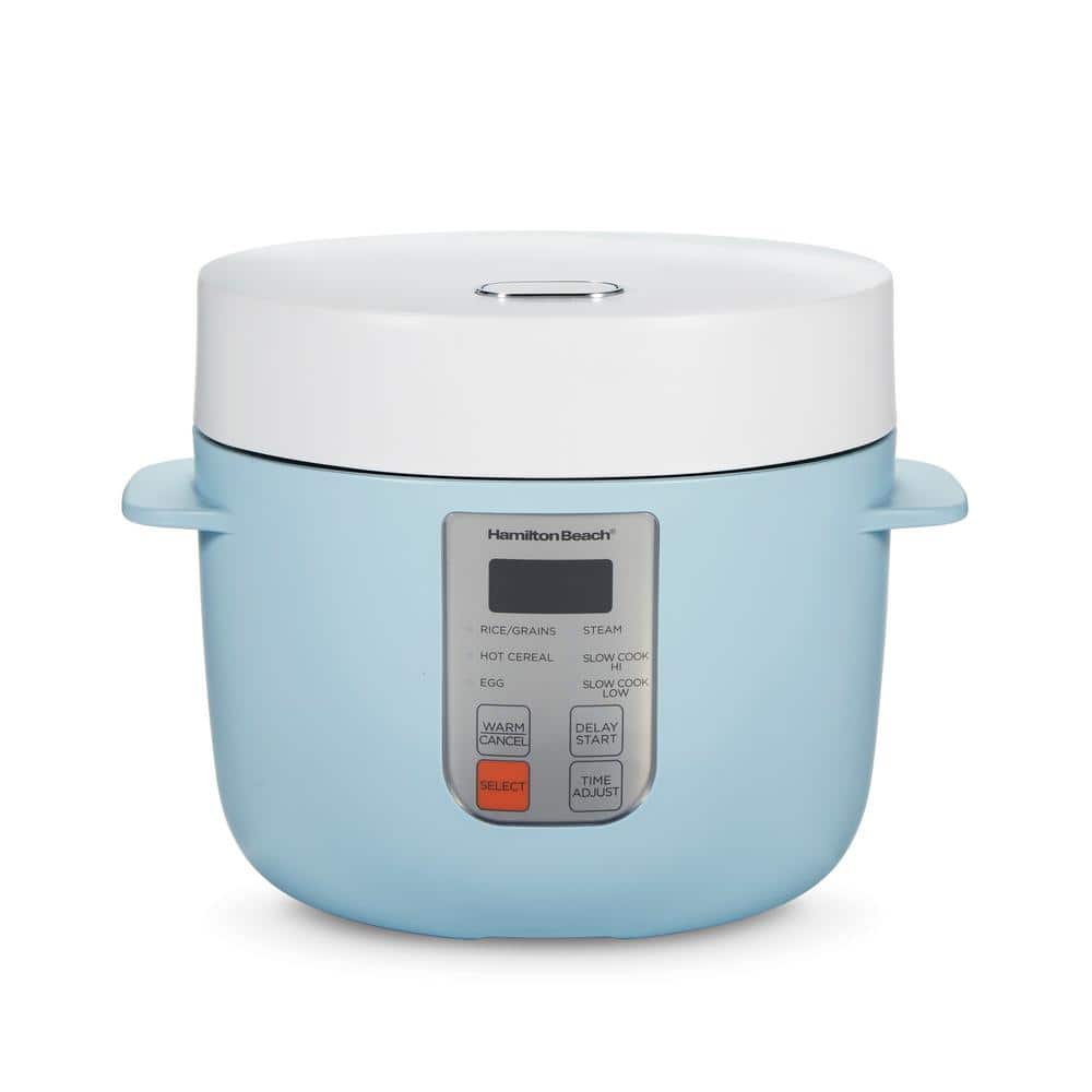 Hamilton Beach 12-Cup Blue Rice Cooker with Multi-Function