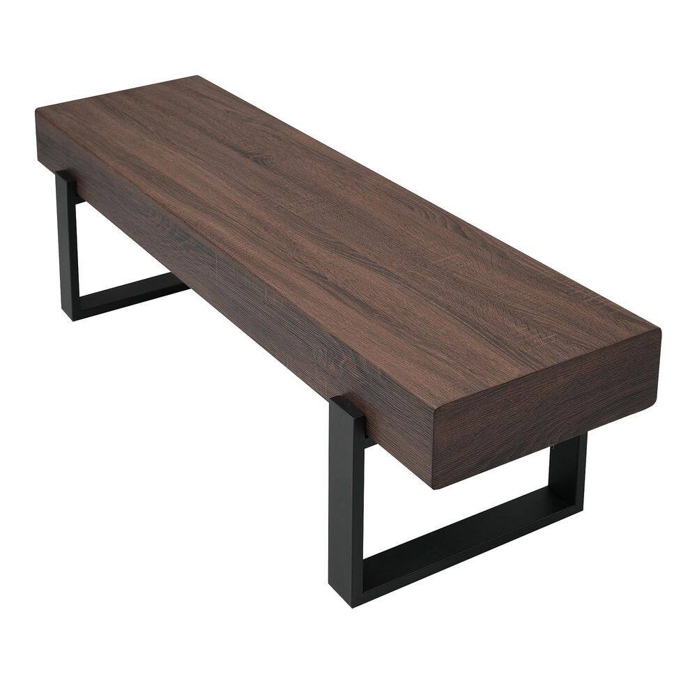 "59"" Walnut Brown Wood and Black Metal Outdoor Beach Chair, Ottoman" price history on PriceWatchPro