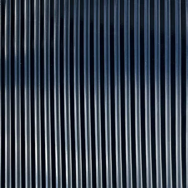 FROM PLAIN TO BEAUTIFUL IN HOURS Channel Gloss Black 4 ft. x 8 ft. Faux Tin Glue-Up Wainscoting Panels (3-Pack) (96 sq. ft./Case)
