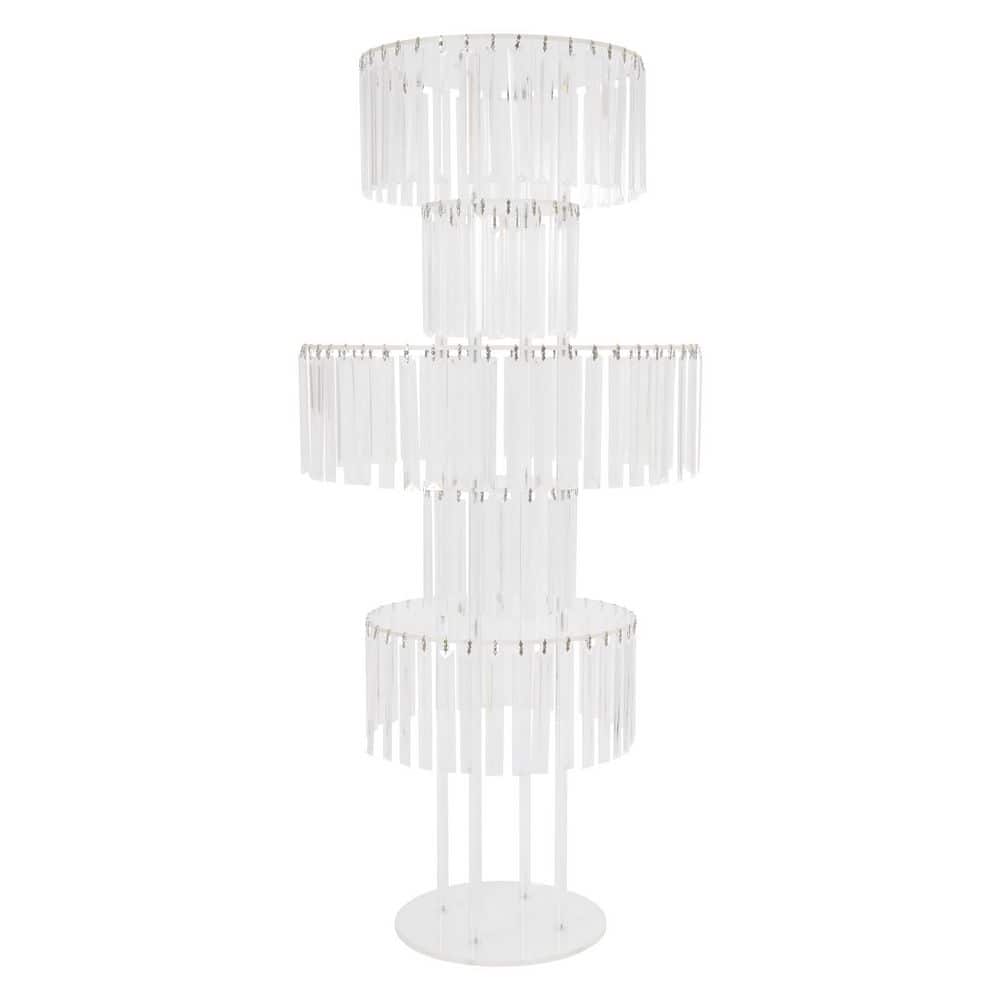 43.3 in. H, Clear 5-Tier Acrylic Decorative Stand Wedding Party Event Tabletop Centerpieces (Round Bottom) price history on PriceWatchPro
