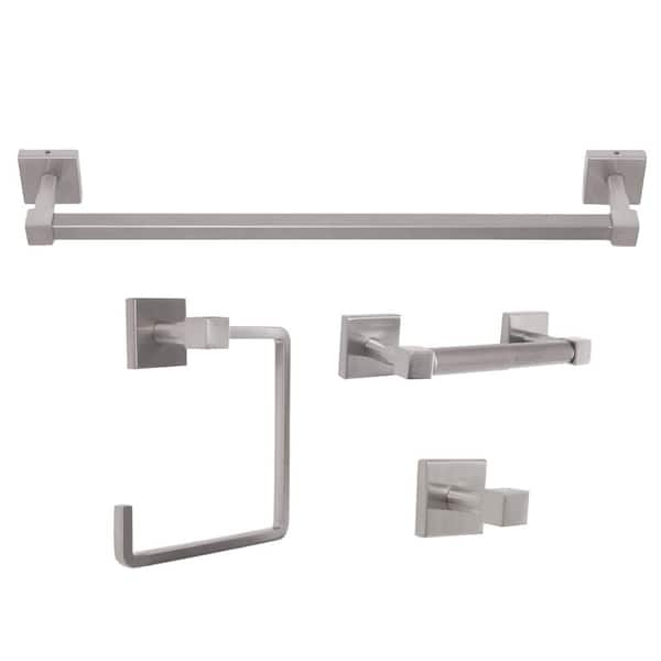 Karsen 4-Piece Bath Hardware Set in Satin Nickel